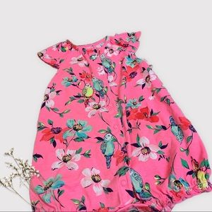 ❤️ Adorable Carters 18 Mo Tropical Parrot Romper